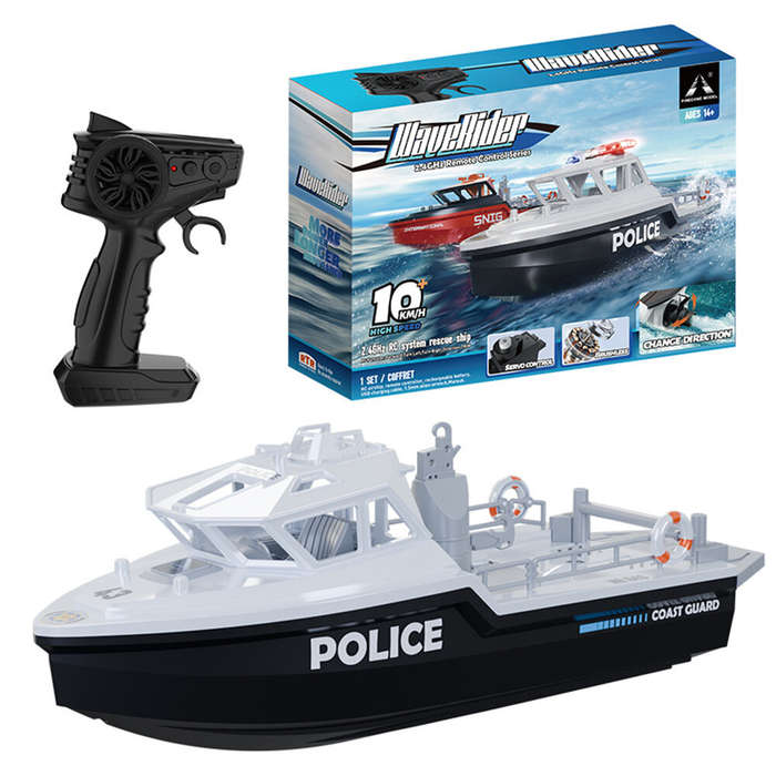 White - TY XIN TX694 RTR 2.4G Brushless RC Boat Waterproof Rescue Remote Control Ship High Speed Veh