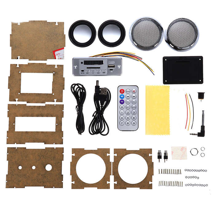 Transparent - WangDaTao YD-BT001 DIY Multi-function Wireless bluetooth Audio Electronic Kit Radio Am