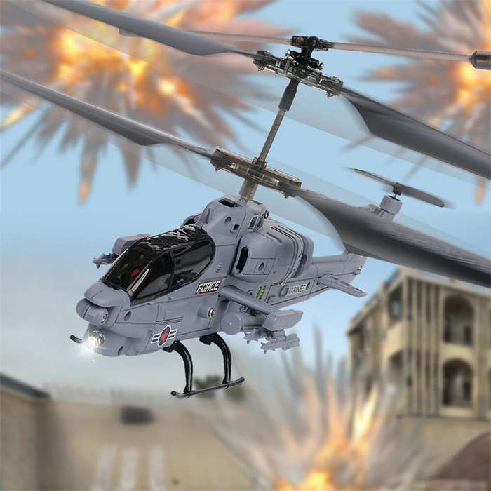 with 1 Battery - SYMA S108H 2.4G 3CH Altitude Hold One Key Take Off/Landing RC Helicopter RTF