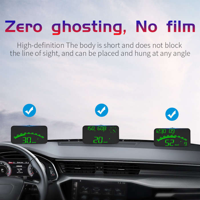 Black - Head Up Display for Car Large Screen Digital GPS Speedometer 5.5-Inch Car Hud Head-Up Displa