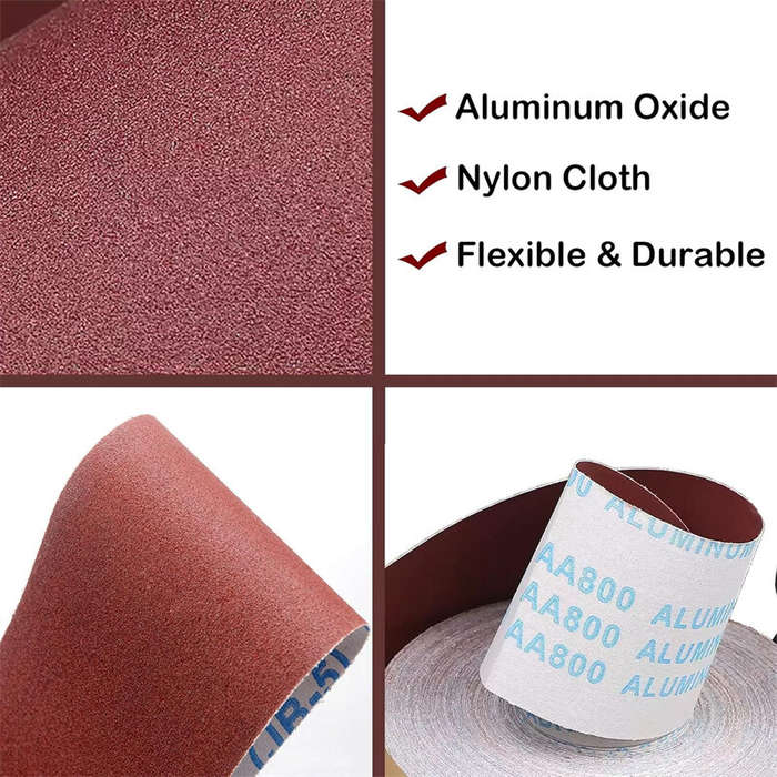 6M - Emery Sandpaper 5 Rolls Abrasive Cloth Aluminum Oxide 150 240 320 400 600 Grit 25mm x 6m Woodwo
