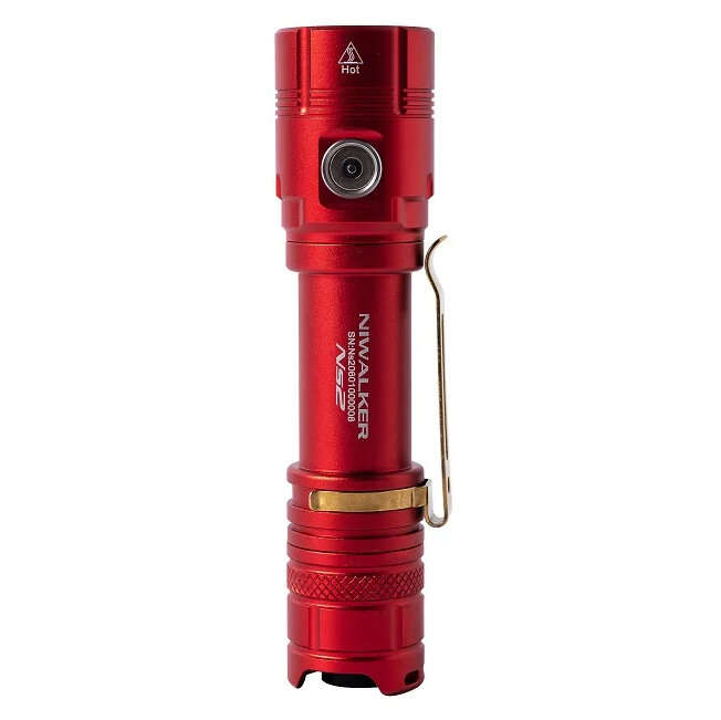 Red - Niwalker NS2 2500lumen Multifunctional Magnetic Charging EDC Flashlight IPX8 Waterproof Power