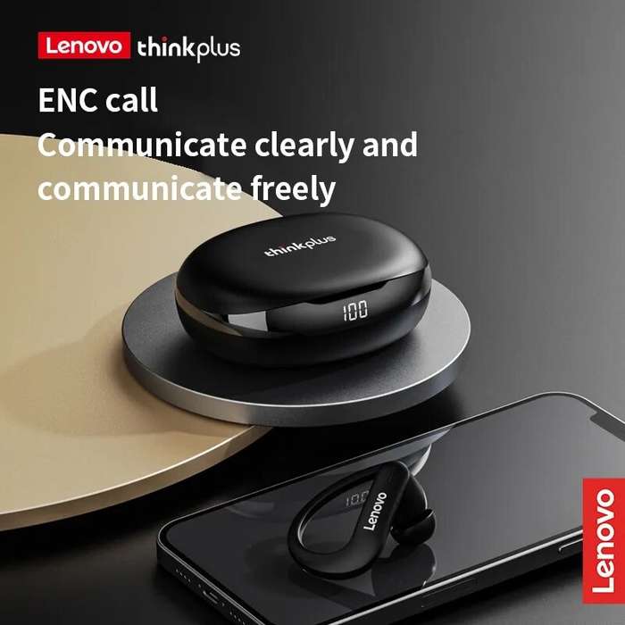 Lenovo T50 TWS Earbuds bluetooth Earphone LED Display HiFi Stereo Dual Mic ENC HD Calls Portable Spo