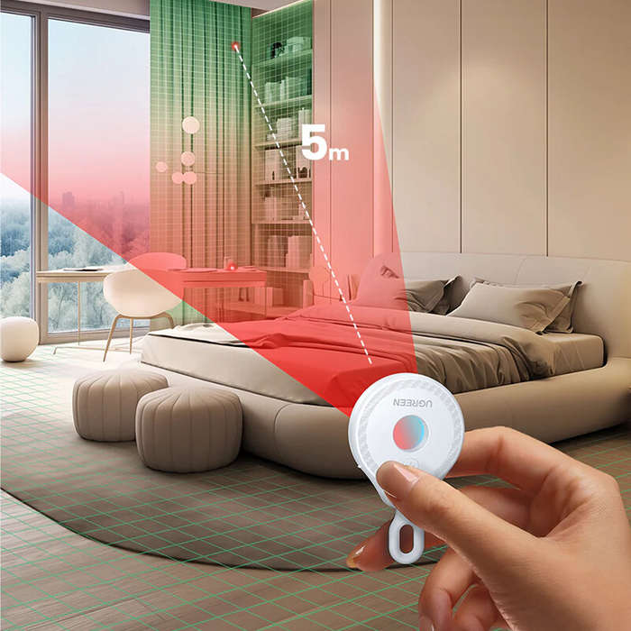 White - UGreen LP793 Mini Infared Camera Detector 5M Long Range Detect 60H Days Battery Life Anti-Pe