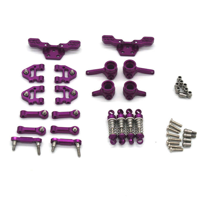 Red - Upgraded Metal Parts Set Steering Cup Rear Wheel Seat Suspension Arm Upper Linkage Rod Shock A
