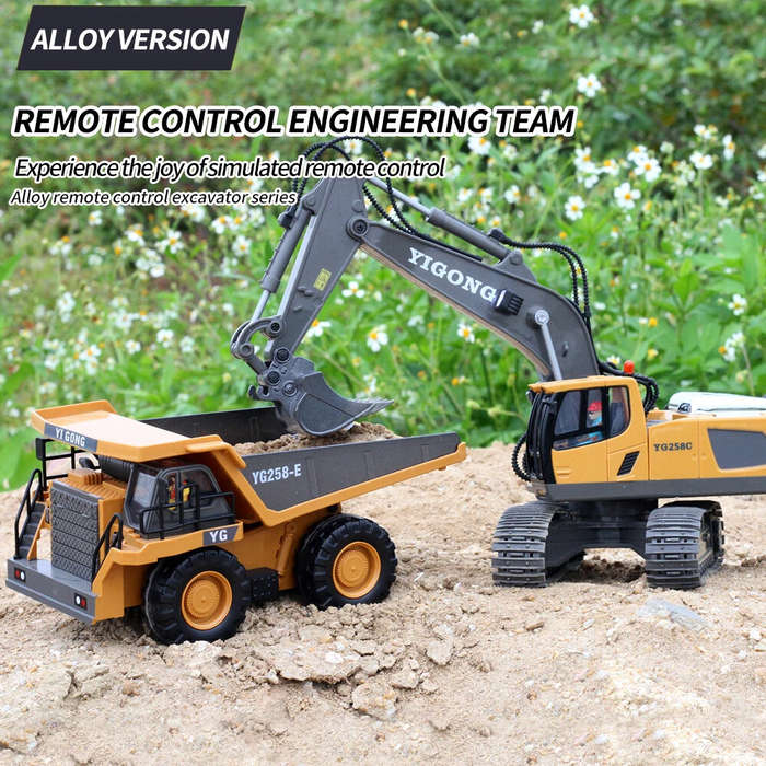 Dump Truck - YIGONG 258-21 1/20 2.4G 9CH RC Car Dump Truck LED Light Music Construction Engineering