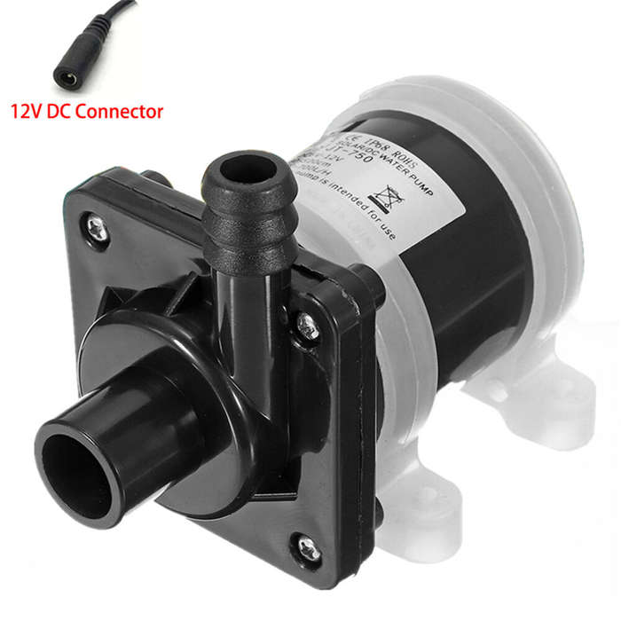 12V - JT-750B4 12V/24V Solar Shower Pump 4-Thread DC Water Pump for Water Heating Floor Heating and