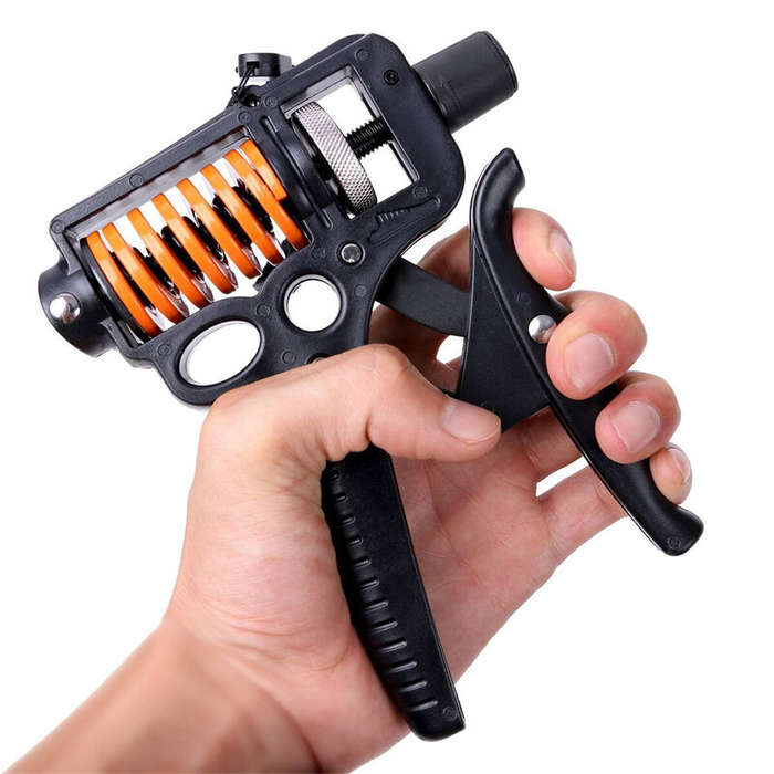 Black - KALOAD 5-165kg Adjustable Heavy Hand Grip Strengthener Finger Expander Wrist Forearm Trainer