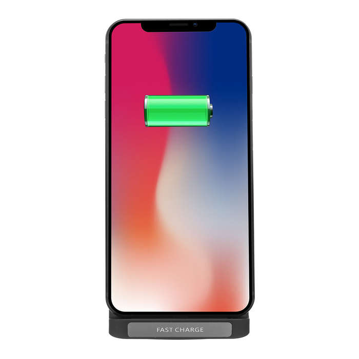 White - 20W Qi Wireless Charger Fast Charging Phone Holder Stand For Qi-enabled Smart Phone For iPho