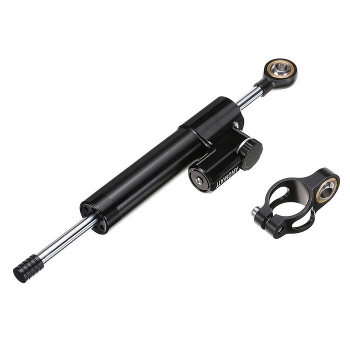 Black - ANGWATT Aluminum Alloy Steering Damper With Damper Bracket Install Auxiliary Bracket For ANG