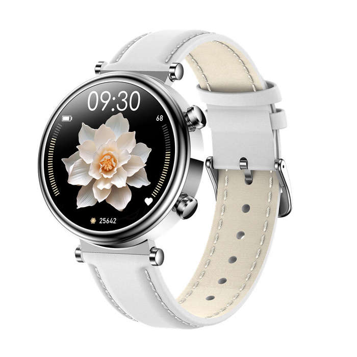 Silver - T86 1.27inch HD Screen 40mm Female Size Women's Health bluetooth Call Blood Glucose Uric Ac