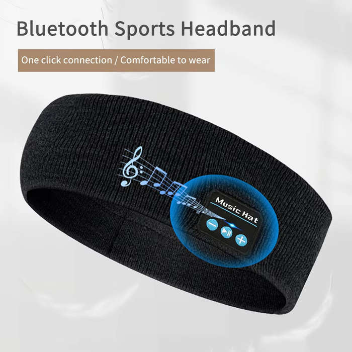 Grey - KALOAD Wireless Stereo Bluetooth V5.0 Headphones Headband Charging Removable Washable Sweat-a