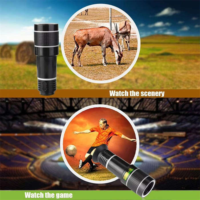 Telescope - IPRee 20X Telescope Zoom Lens Monocular Mobile Phone Camera Lens for Camping Hunting Spo