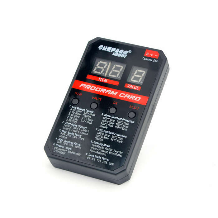Surpass Hobby Rocket V2 LED Program Card for 45A 60A 80A Brushless Waterproof Electronic Speed Contr
