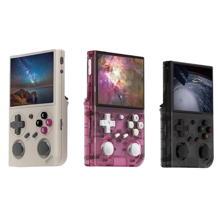Grey - BATLEXP AMPOWN G350 128GB Retro Handheld Game Console 3.5 Inch IPS Screen 6000+ Games WIFI Mu