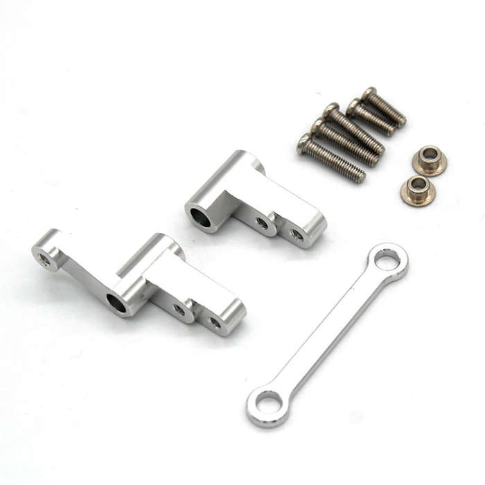 Black - Metal Upgraded Parts Steering Assembly For MJX 14301 14302 RC 1/14 RC Car Parts