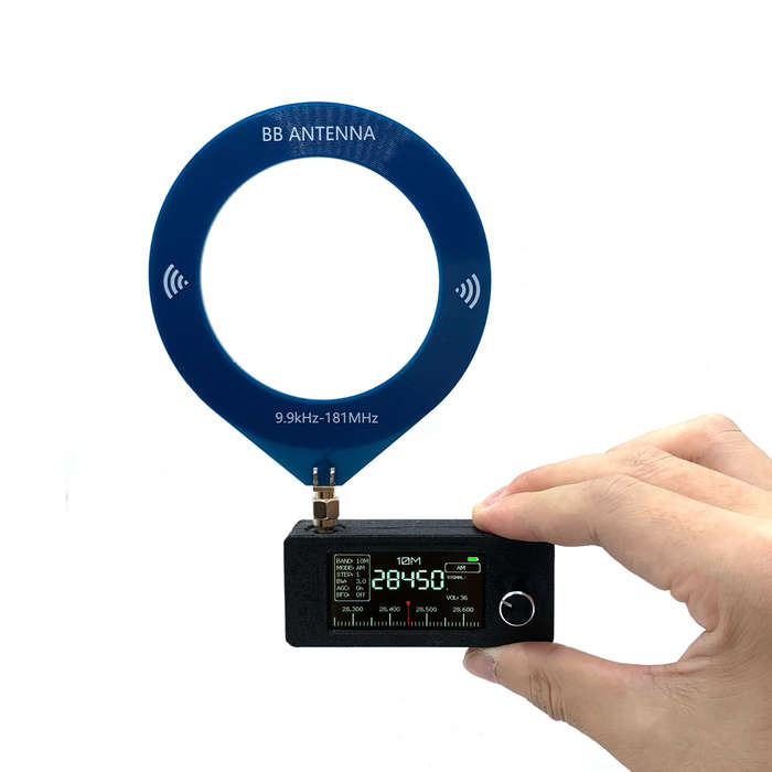 Blue - MINI SI4732 Pocket Radio 0.5-108MHz ESP32-S3 1.9 inch IPS Screen Long Battery Life Full Band