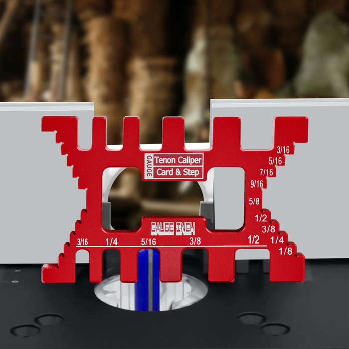 Black - Aluminum Dovetail Jig Precision Tenon Gaps Gauge Woodworking Tenon Caliper Table Saw Depth G