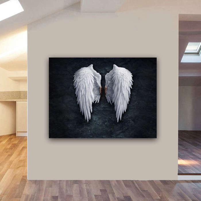30*40cm - 30*40 cm Angel's Wings Wall Hanging Painting Living Room Background Home Living Bedroom De