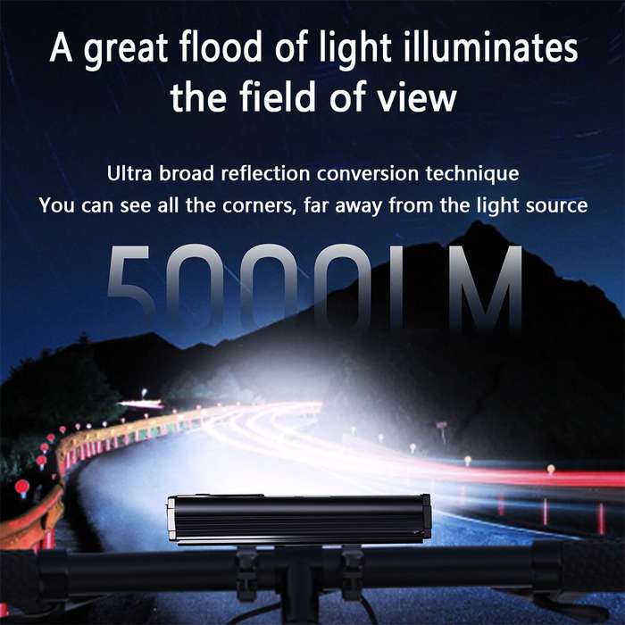 Headlight - BIKIGHT 5000Lm Super Brightness Bike Headlight 17 LED Lamp Bead Waterproof 4 Light Modes