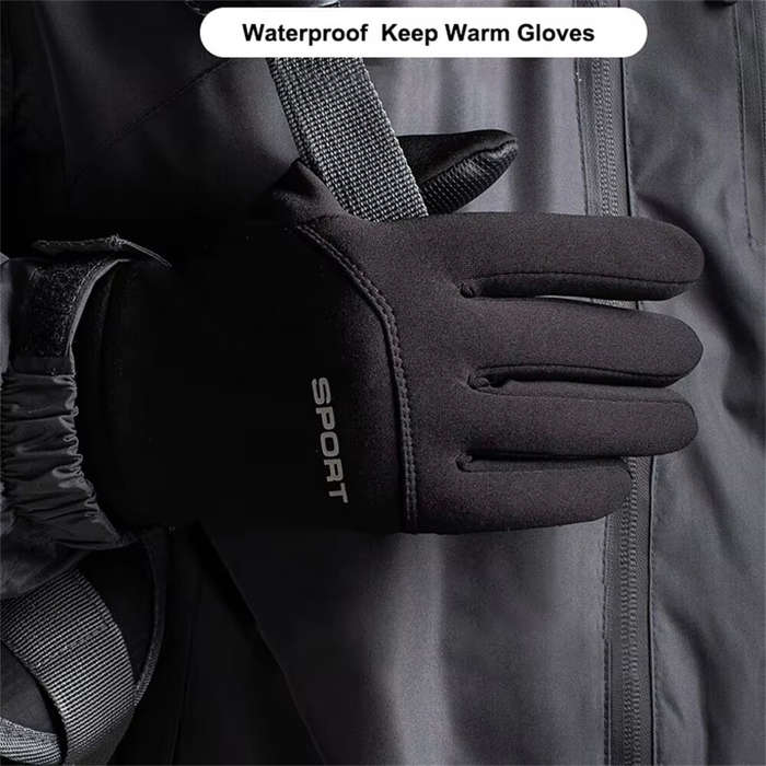XL - TENGOO Winter Outdoor Sports Cycling Gloves Windproof Waterproof Fleece Cold-Proof Ski Finger T