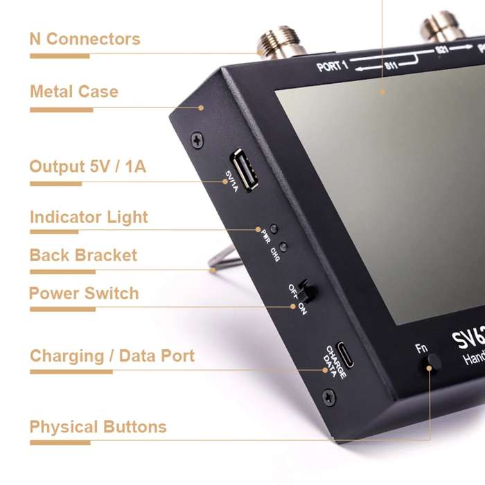 SV6301A Vector Network Analyzer 6.3GHz 1001 Sweep Frequency Points MF LF HF VHF UHF with 7inch LCD N