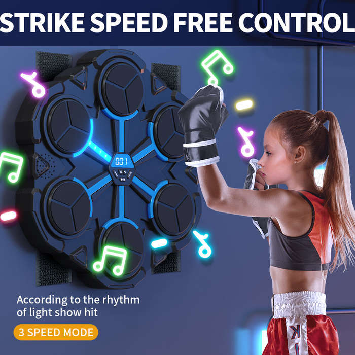 Black/Blue - KALOAD Smart Bluetooth Music Boxing Machine Decompression Fighting Fitness Home Boxing