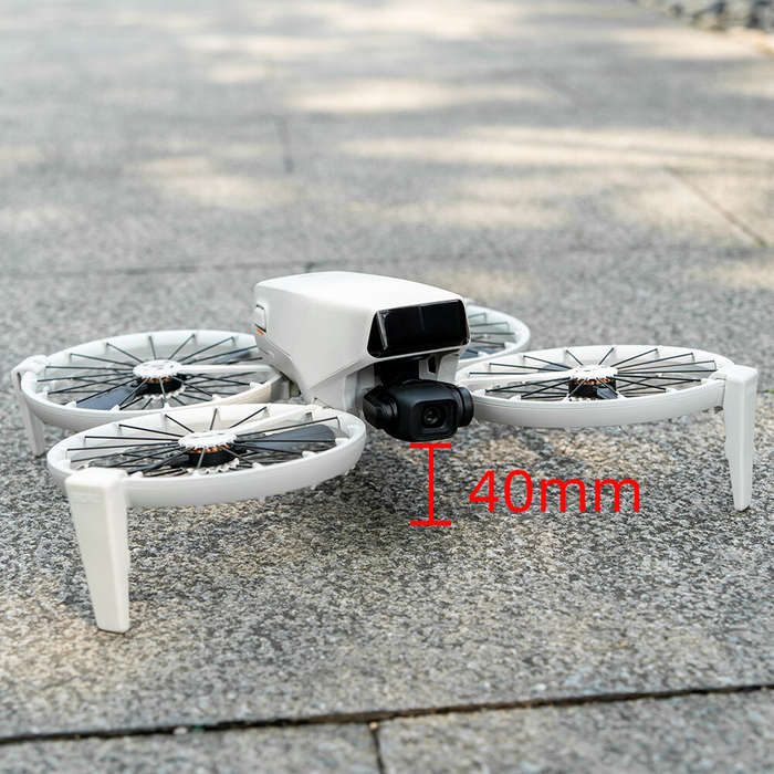 Grey - BRDRC Extended Heightening Landing Gear Legs Protector Support for DJI FLIP RC Drone Quadcopt