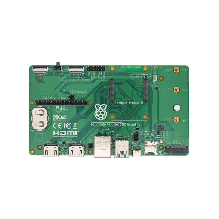 Green - Raspberry Pi Compute Module 5 IO Expansion Board CM5IO M.2M Key PCIe Socket with Rich Interf
