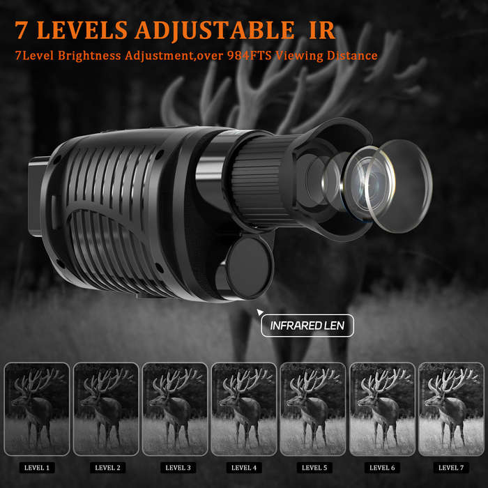 GTMEDIA N1 Digital Night Vision Monocular Day/Night Use 2000mAh Battery 1.5'' TFT Screen 7-Level IR