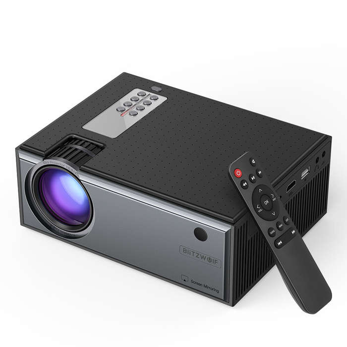 Blitzwolf BW-VP1-Pro LCD Projector 2800 Lumens Phone Same Screen Version Support 1080P Input Dolby A