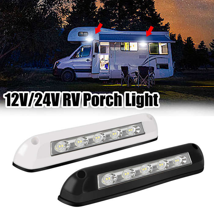 White - 12/24V LED RV Lights Yacht Lights Porch Lights Yacht Wall Lamp RV Outdoor Lighting