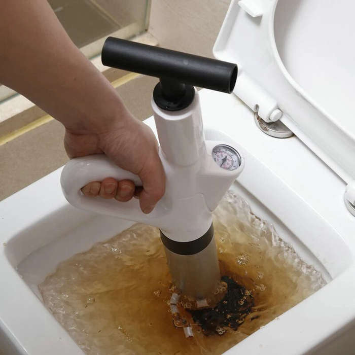 Green - Stainless Steel Toilet Pipe Unblocker Pneumatic Household Toilet Pipe Dredger High-pressure