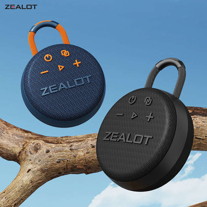 Orange - ZEALOT S77 bluetooth Speaker Portable Speaker 42mm Large Speaker HiFi Sound 1800mAh Battery