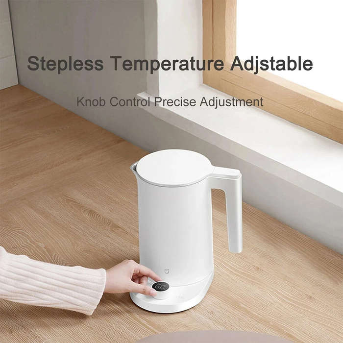 White - XIAOMI Mijia Constant Temperature Electric Kettle 2 Pro Smart LED Screen Display Stepless Te