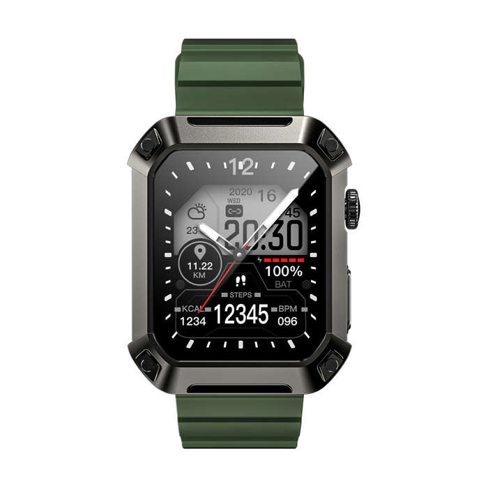 Green - LOKMAT OCEAN 2 Pro 1.85 inch HD Screen bluetooth Call Heart Rate Blood Pressure SpO2 Monitor