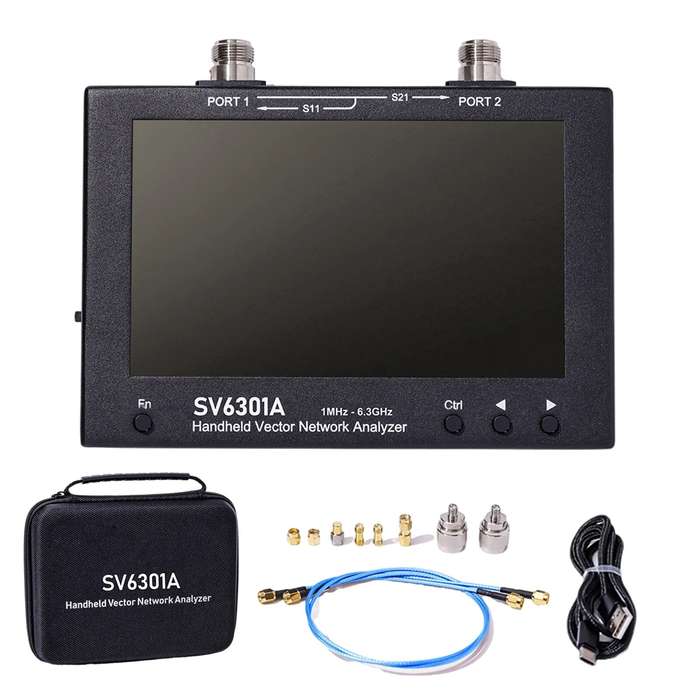 SV6301A Vector Network Analyzer 6.3GHz 1001 Sweep Frequency Points MF LF HF VHF UHF with 7inch LCD N