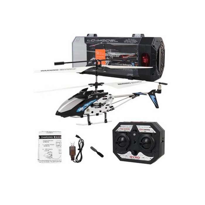 Yellow - 3.5CH Infrared Gyro Remote Control Anti-collision Anti-fall Alloy Helicopter RTF