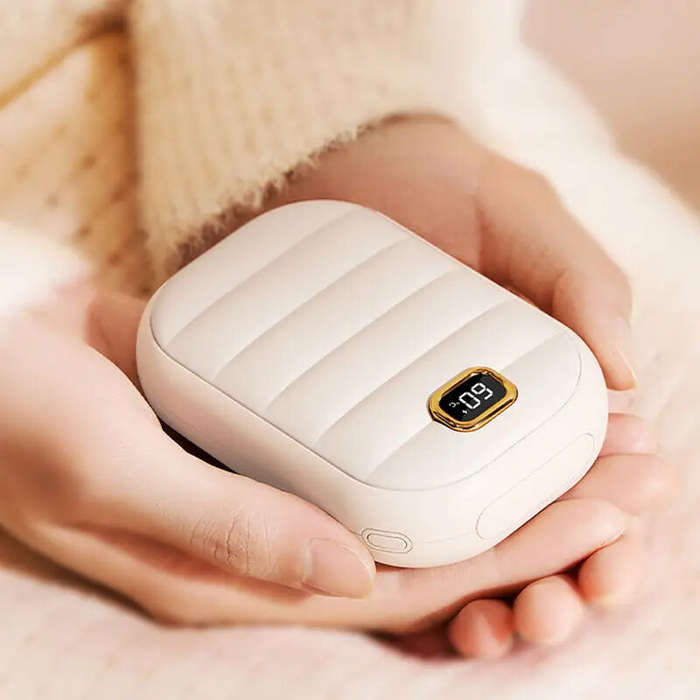 Beige - 2 In 1 Portable Hand Warmer 4000MAH Double-sided Heating Hand Warmer Mini Heater Hand Warmer