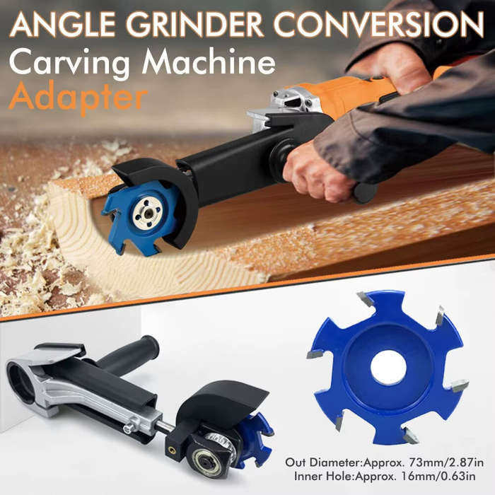 #A - Angle Grinder Conversion Head Sculpting Carving Machine Adapter ABS Alloy Steel Compatible with
