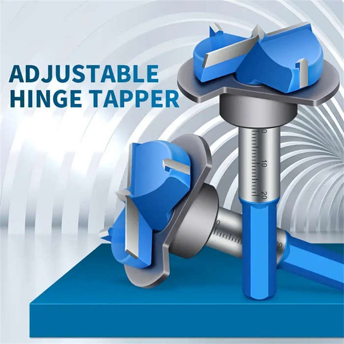 Type-A - 5pcs Woodworking Hole Opener Set Blue Carbide Adjustable Opener Drilling Wood Hinge Drill B