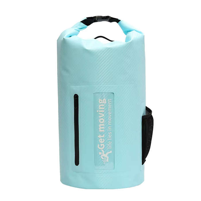 Blue-10L - WaveRite 10L/20L Carbon Fiber Waterproof Dry Bag Pack Sack Hand-Held Bucket Bag, Waterpro