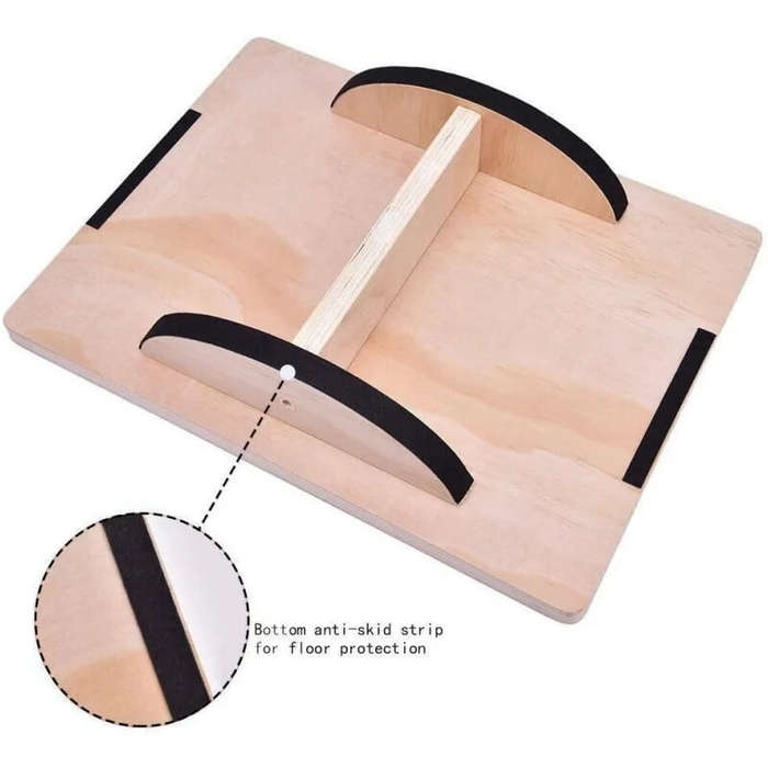 Black - KALOAD Wooden Wobble Balance Board Adult Exercises Training Balancing Rocking Board Level Tr