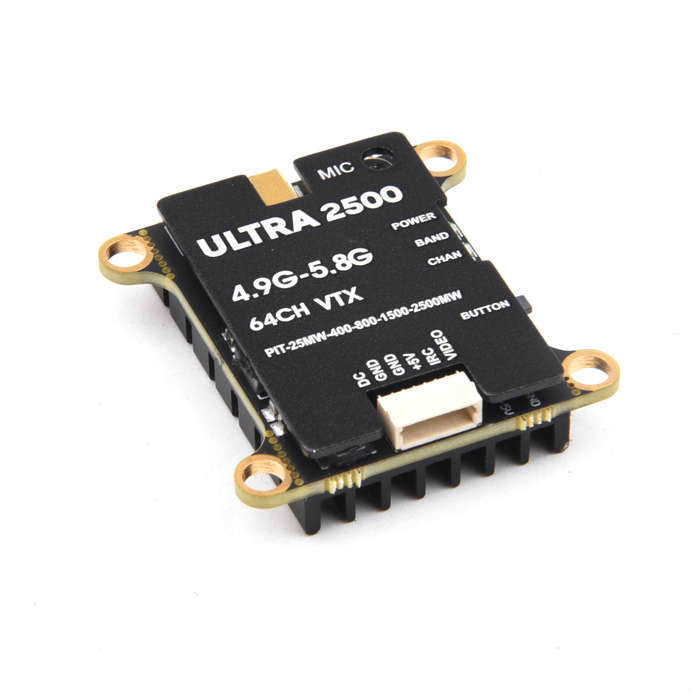 Black - Ultra2500 4.9-5.8Ghz 64CH 25mW/ 400mW/ 800mW/ 1500mW/ 2500mW/ Pit Mode 2.5W FPV Transmitter