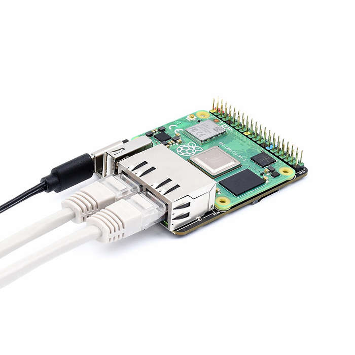 Board Only - Raspberry Pi CM5 Dual Gigabit Ethernet Port Mini Expansion Board for Compute Module 5