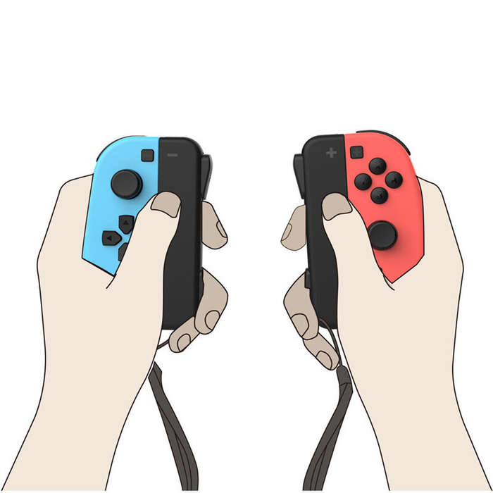 Red - for Switch OLED Game Controller Wired bluetooth Gamepad Joy-con Wrist Strap Handle with Wake-u