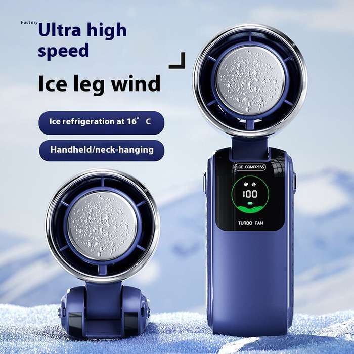 White - Portable USB Mini Fan 100-Speed Handheld Foldable Cooling Fan with 120 Angle Adjustment for