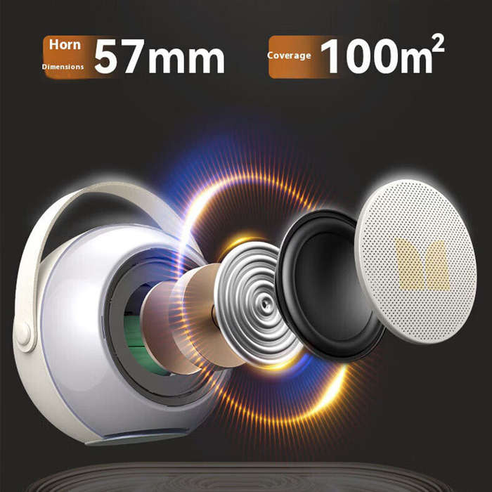 Purple - Monster M8 bluetooth 5.4 Speaker Portable Speaker with Dual Microphone RGB Colorful Light 5
