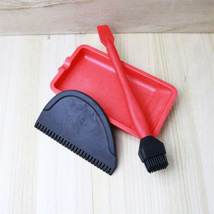 Blue - Silicone Glue Applicator Kit Glue Brush Glue Tray Glue Spreader Woodworking Glue Spreader App