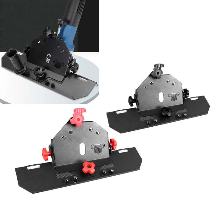 Black - 45-Degree Chamfer Tool for 115/125 Angle Grinders Metal Structure High Efficiency Easy Insta